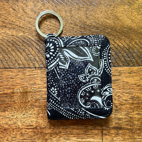 Patterned Black Keychain Wallet - Picture 1 of 6